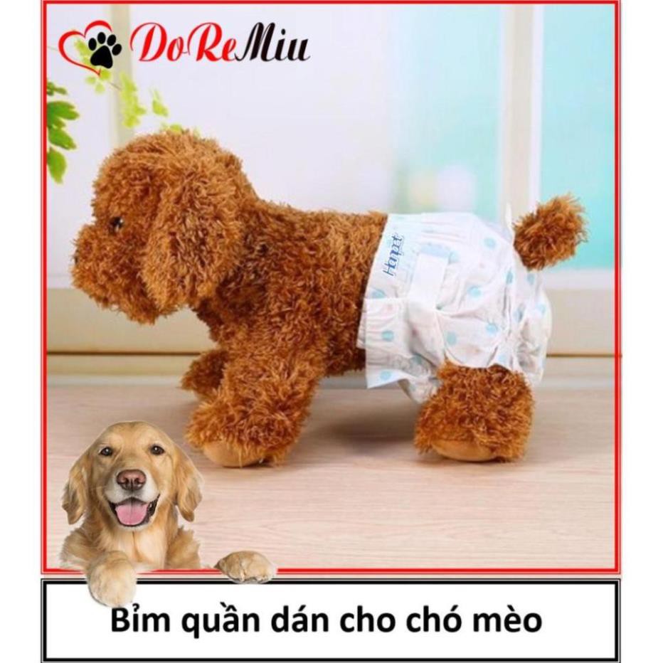 Giảm giá(Lẻ 1 miếng) Bỉm quần thú cưng dạng dán cho chó đực và chó cái