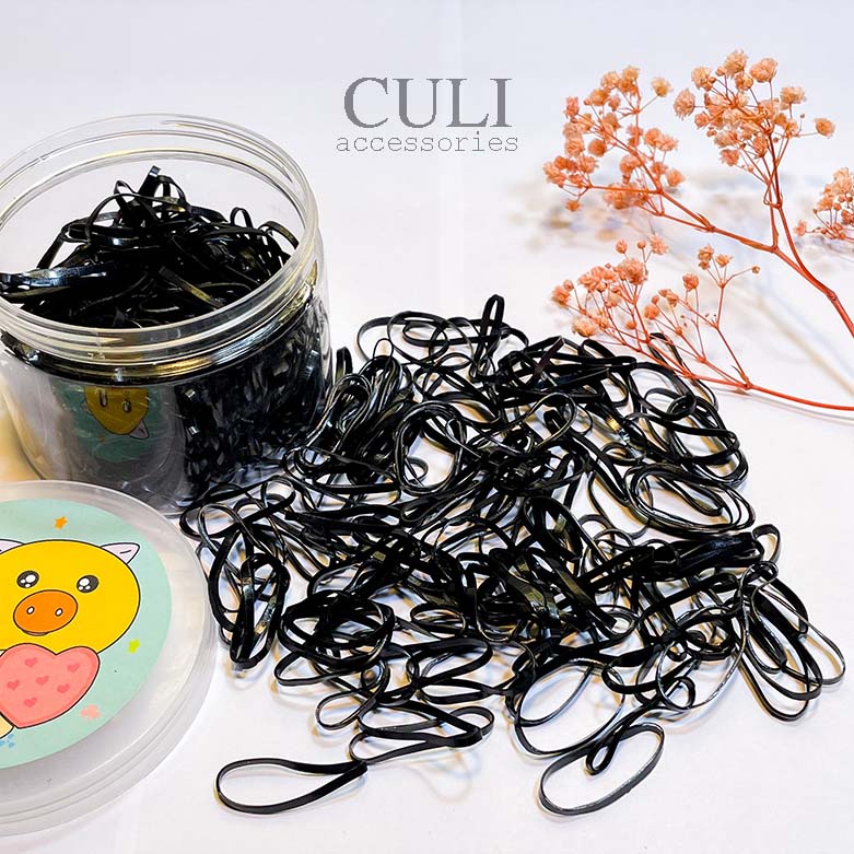 Thun cột tóc, Hộp 500 thun cột tóc cho Mẹ và bé mix nhiều màu xinh xắn - Culi accessories