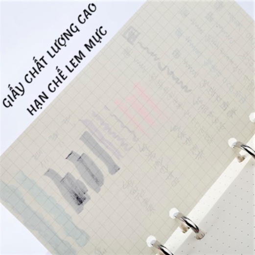 Giấy refill ruột sổ còng, planner các mẫu dotgrid, grid, line, blank khổ A6/A5/B5 bullet journal