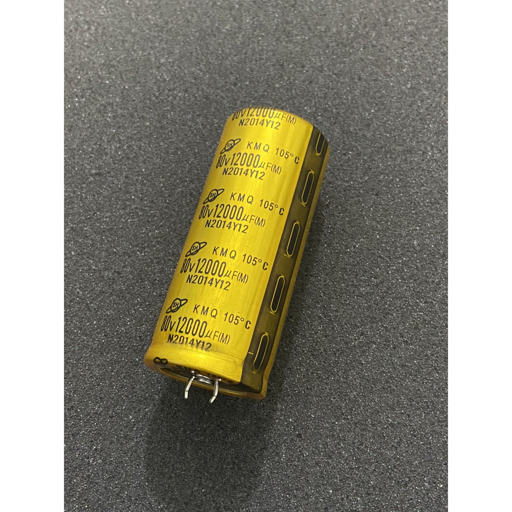 Tụ lọc nguồn amply 12000uf 80V  màu vàng  cao cấp KMQ