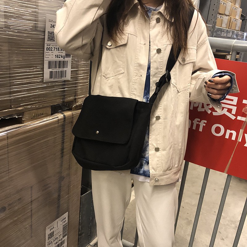 [Spot] Túi Đeo Chéo Một Bên Vai Phong Cách Nhật Bản Hàn Quốc Đơn Giản
