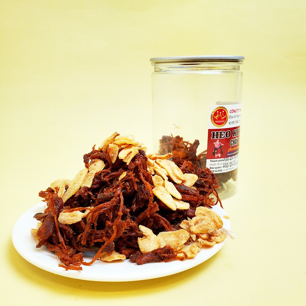 Khô Heo cháy tỏi sợi nhỏ loại 1 hũ 230g | BigBuy360 - bigbuy360.vn