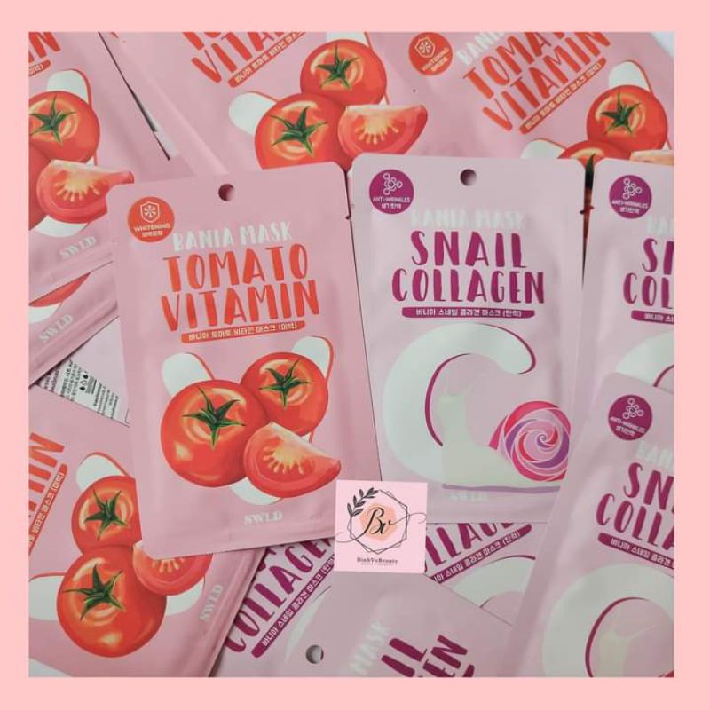 MẶT NẠ DƯỠNG DA SWLD BANIA TOMATO VITAMIN MASK (CÓ MIX)