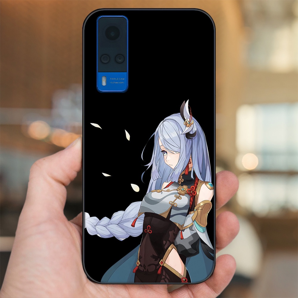 Ốp lưng Vivo Y51 2020, Y53s viền đen in hình Shenhe Genshin Impact