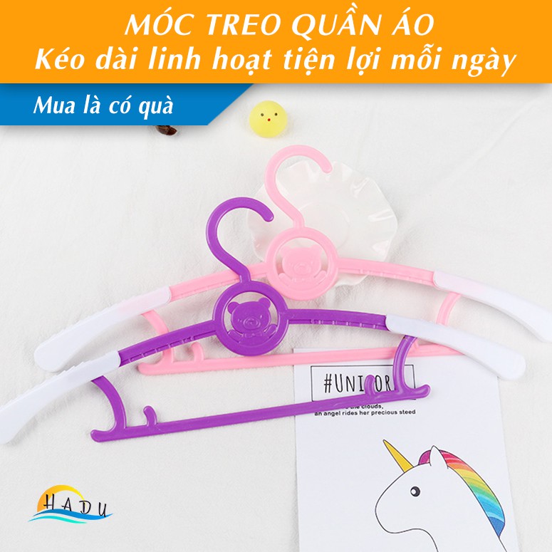 Móc treo quần áo trẻ em kéo dài linh hoạt tiện lợi mỗi ngày kiểu dáng siêu đáng yêu HADU