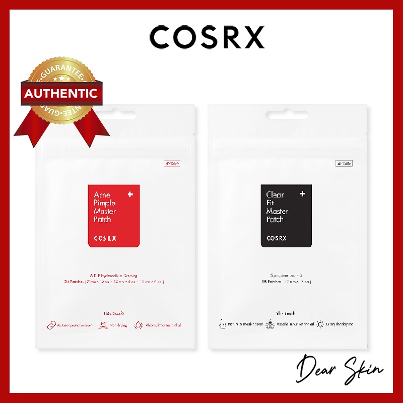 [Chính Hãng] Miếng Dán Mụn COSRX Acne Pimple - Clear Fit  Master Patch - COSRX đỏ - đen