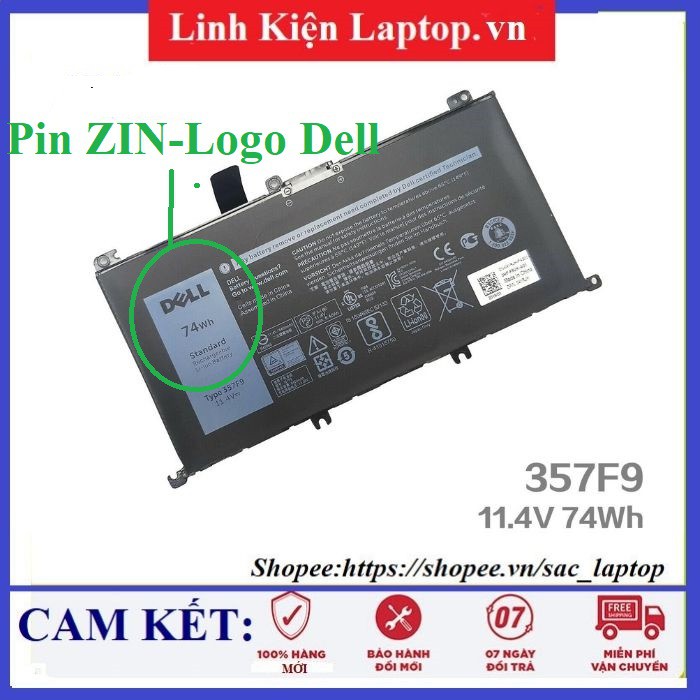 ⚡️Pin laptop Dell Inspiron 7559, 15-7559 7557 Type 357F9 71JF4