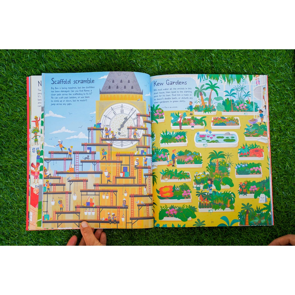 Sách đi tìm mê cung Usborne London mazes book