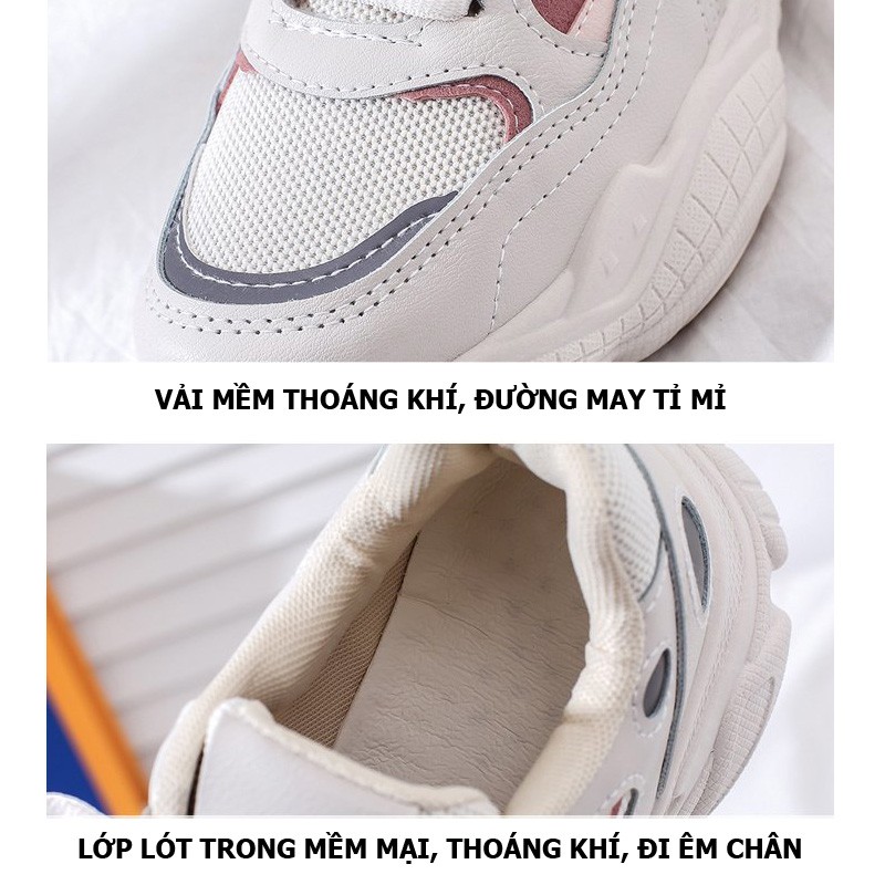 [Mã FAGREEN245 giảm tới 30K đơn 99K] Giày thể thao nữ Sneaker LIMOU độn đế 4 phân, phản quang phong cách Ulzzang | BigBuy360 - bigbuy360.vn