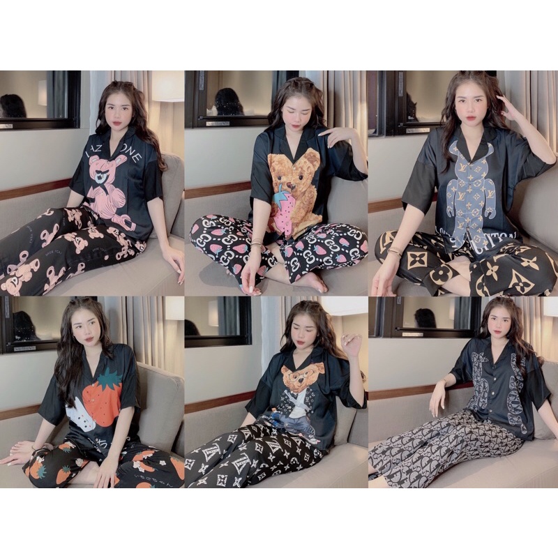 Đồ bộ Pijama cánh dơi Sang Chảnh chất lụa Mango mềm mịn, không nhăn  Ảnh thật