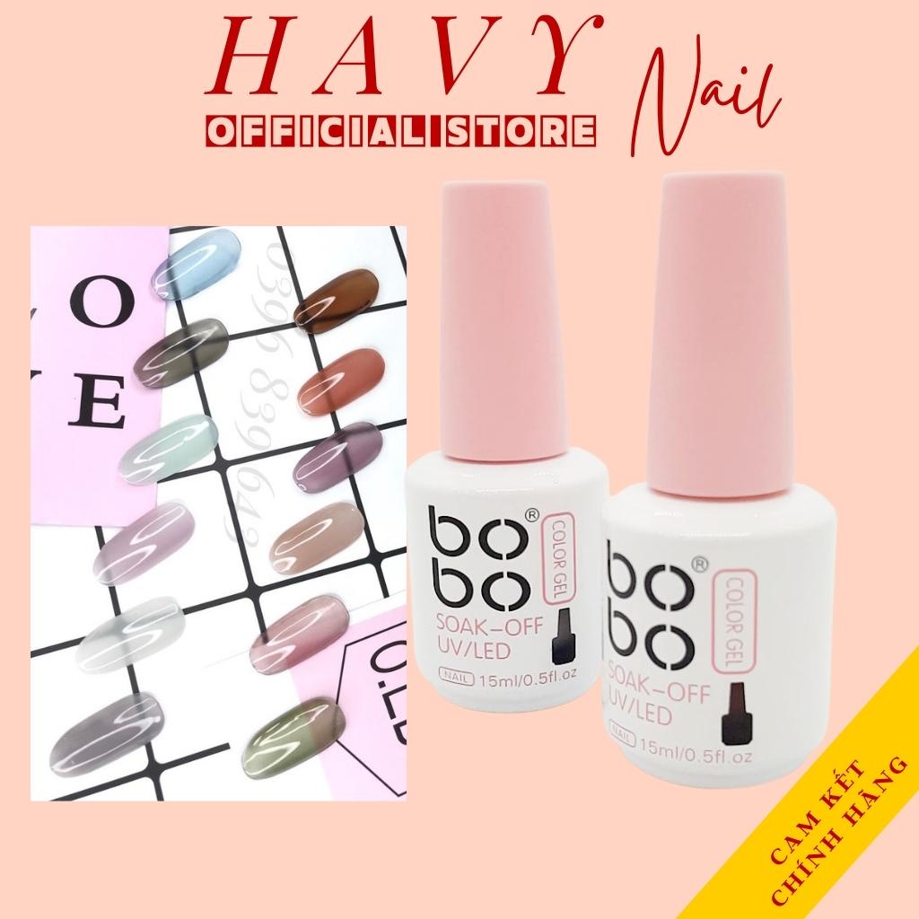 Sơn Thạch Thủy Tinh BoBo Set 12 Màu - Màu Lạnh Tone Siêu Hot Đặc Mịn