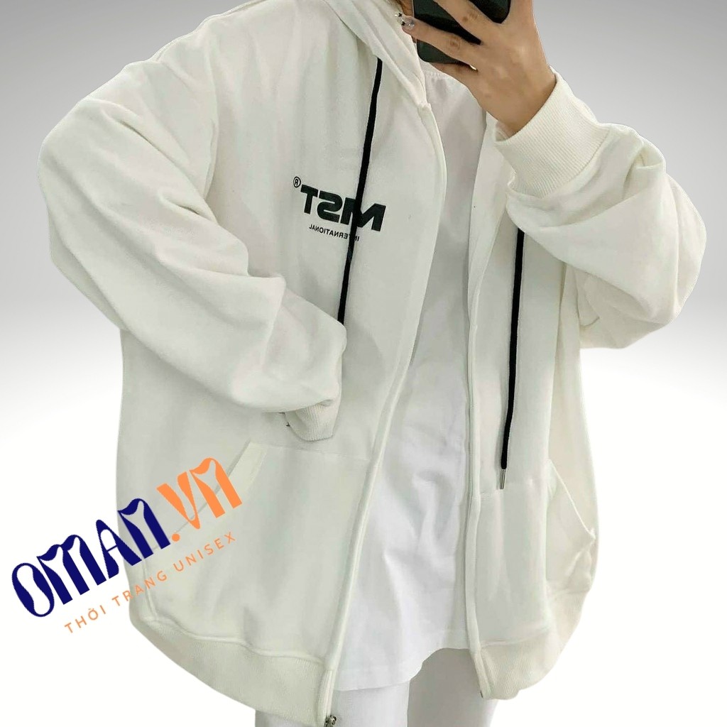 Áo khoác nỉ Hoodie MISS.OUT Dây Kéo form rộng áo nỉ bông ulzzang Cá Tính Unisex Oman | BigBuy360 - bigbuy360.vn