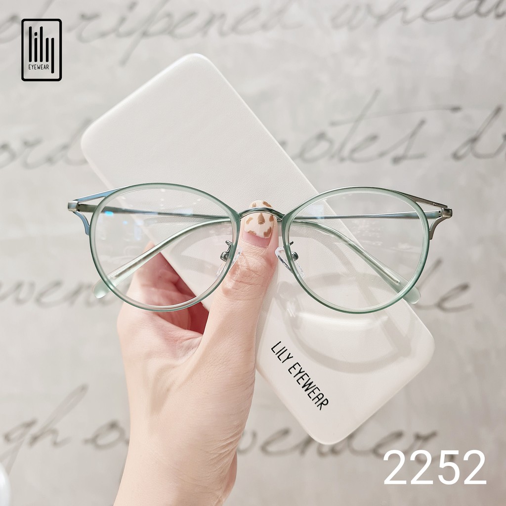 Kính mắt mèo cao cấp nữ Lilyeyewear chất liệu kim loại thanh mảnh màu sắc thời trang 2252 | BigBuy360 - bigbuy360.vn