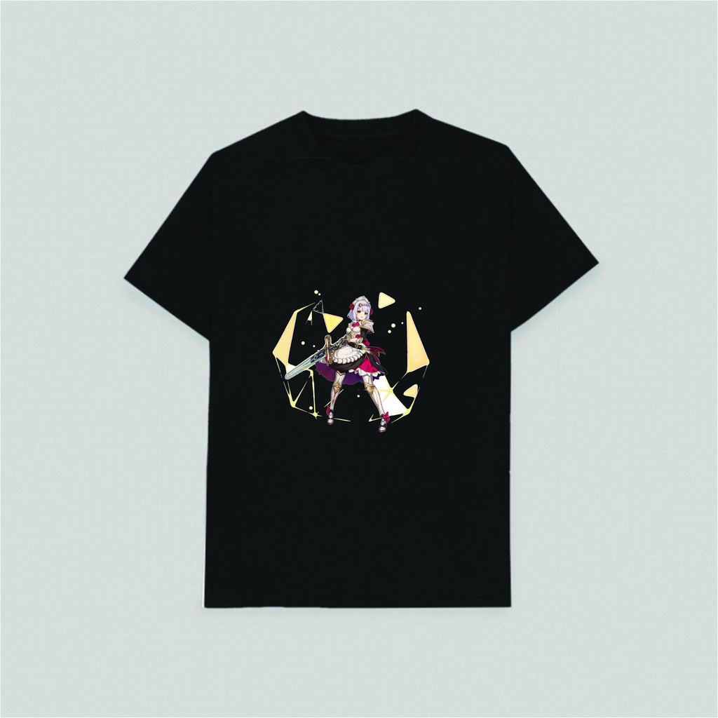 Áo thun phông đen in hình GENSHIN IMPACT game chibi anime thời trang nam nữ dễ thương độc đáo