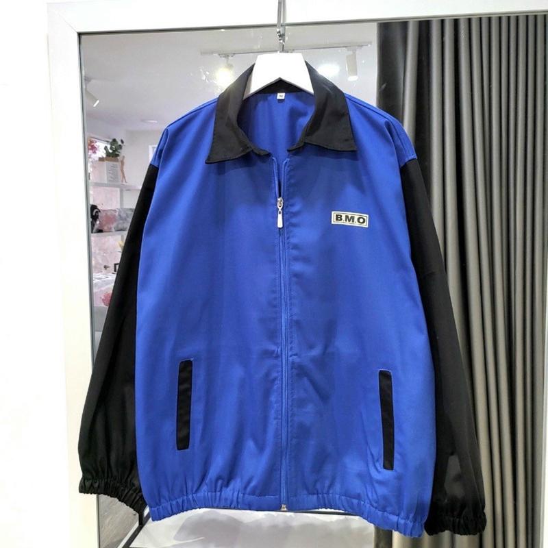 Áo khoác Bomber BMOLAB phối tay mềm mịn form rộng nam nữ Unisex