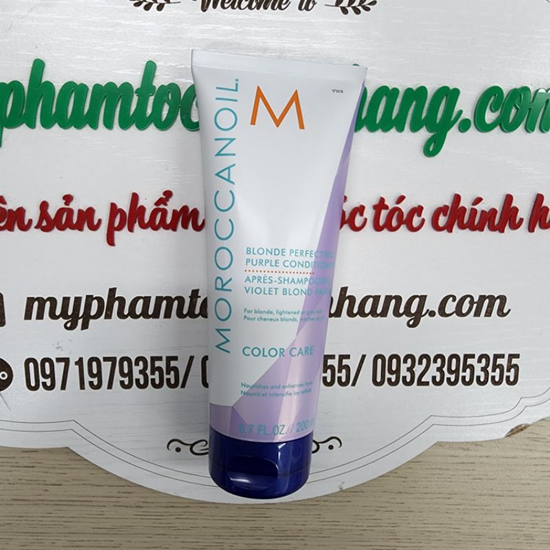 DẦU GỘI TÍM KHỬ VÀNG MOROC BLONDE PERFECTING PURPLE SHAMPOO 200ML