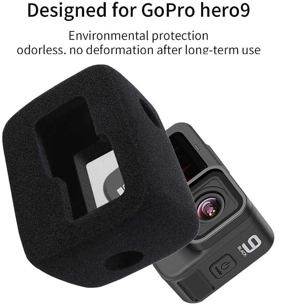 Ốp Chắn Gió Lammcou Peoolo Giảm Tiếng Ồn Khi Quay Video Cho Gopro Hero 9 Black (Gopro 9)