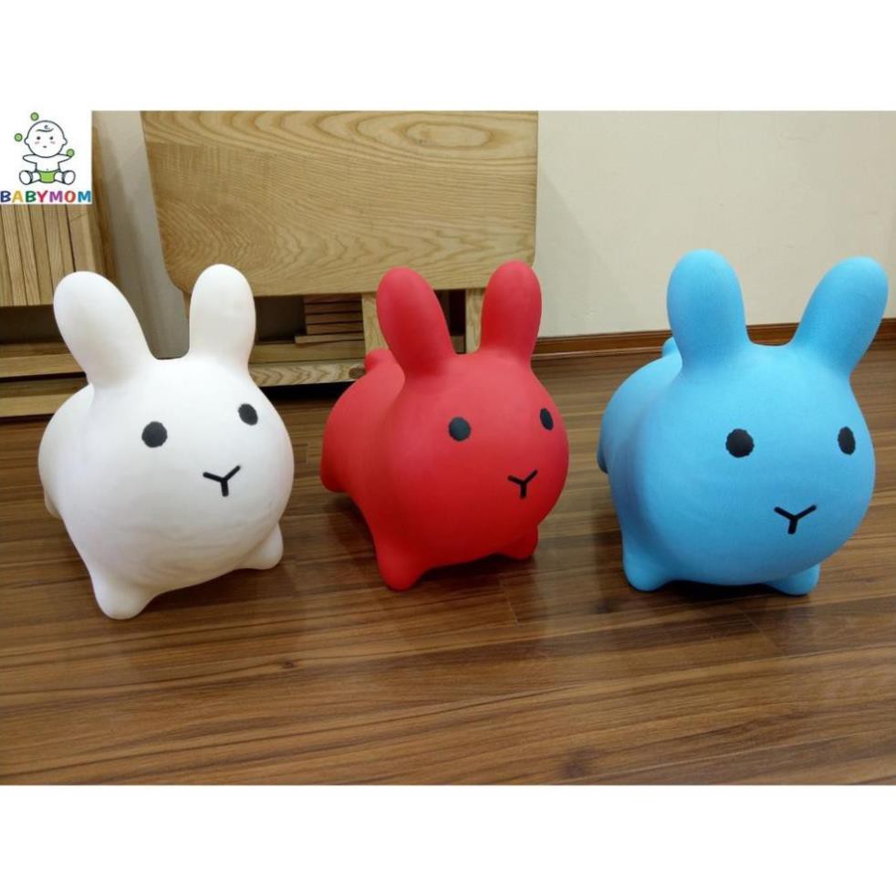 Đồ chơi thú nhún Thỏ Trắng  không mùi cao su bé thỏa sức nhún nhảy bé thích mê, tăng cường vận động