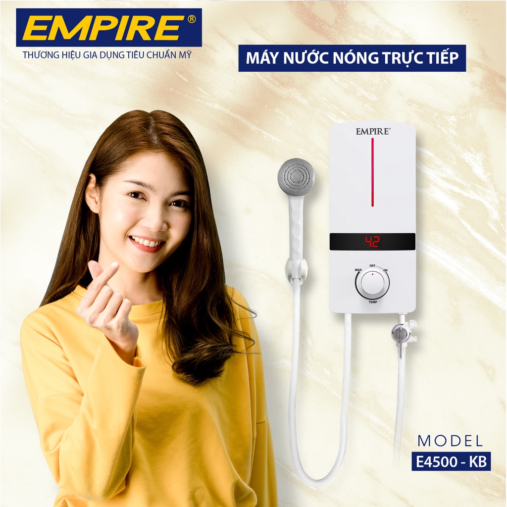 Máy nước nóng trực tiếp hiển thị nhiệt độ EMPIRE E4500-KB