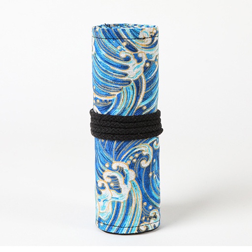 Túi Đựng Bút 24 36 48 72 Lỗ Bằng Cotton Lanh In Họa Tiết Phong Cách Nhật Bản