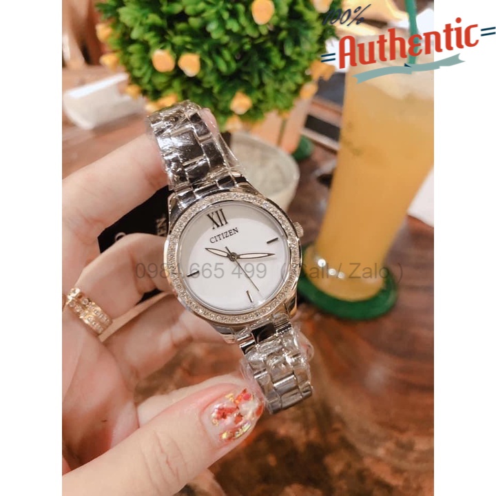 Đồng hồ nữ Citizen White Dial Stainless Steel EL3081-58A