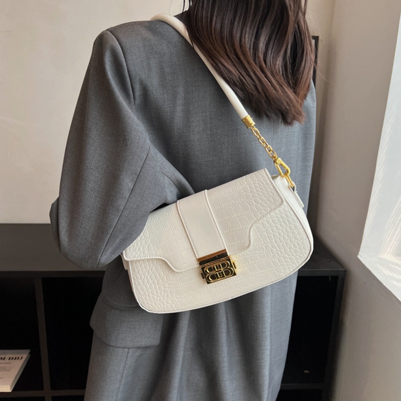 Túi Đeo Chéo Họa Tiết Da Cá Sấu Phong Cách Hàn Quốc Cổ Điển Thời Trang Cho Nữ