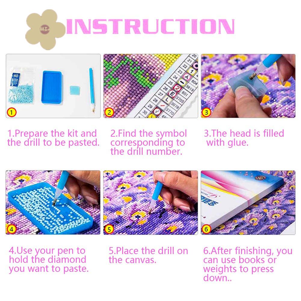 Bộ Dụng Cụ Làm Tranh Đính Đá 5D DIY Kèm Khay Đựng Đất Sét