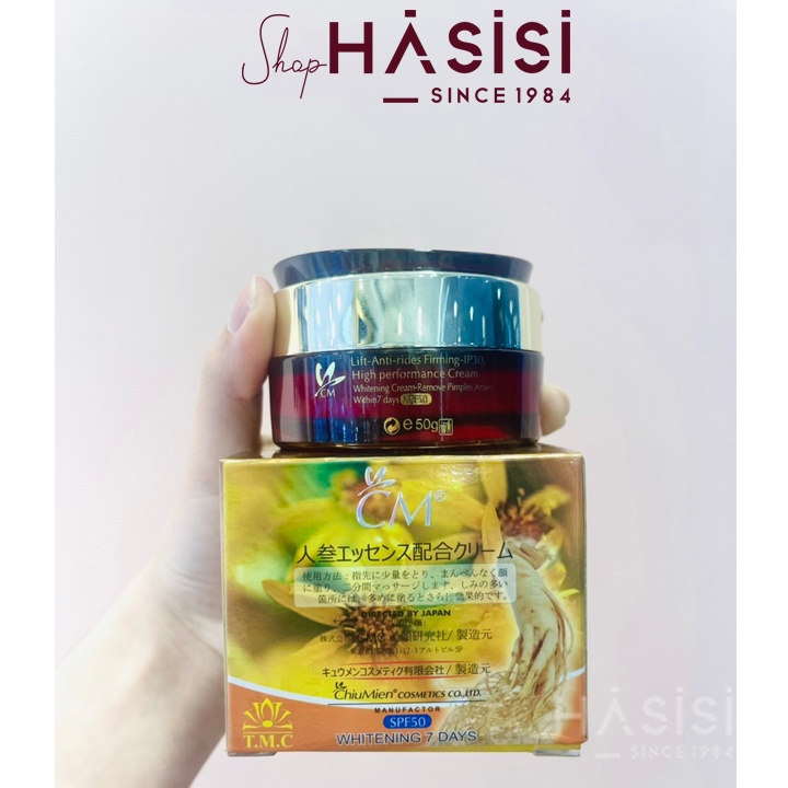 Kem Nhân Sâm CM - Lift-Anti-Rides Firming-IP 30 Whitening 7 Day SPF50 50g