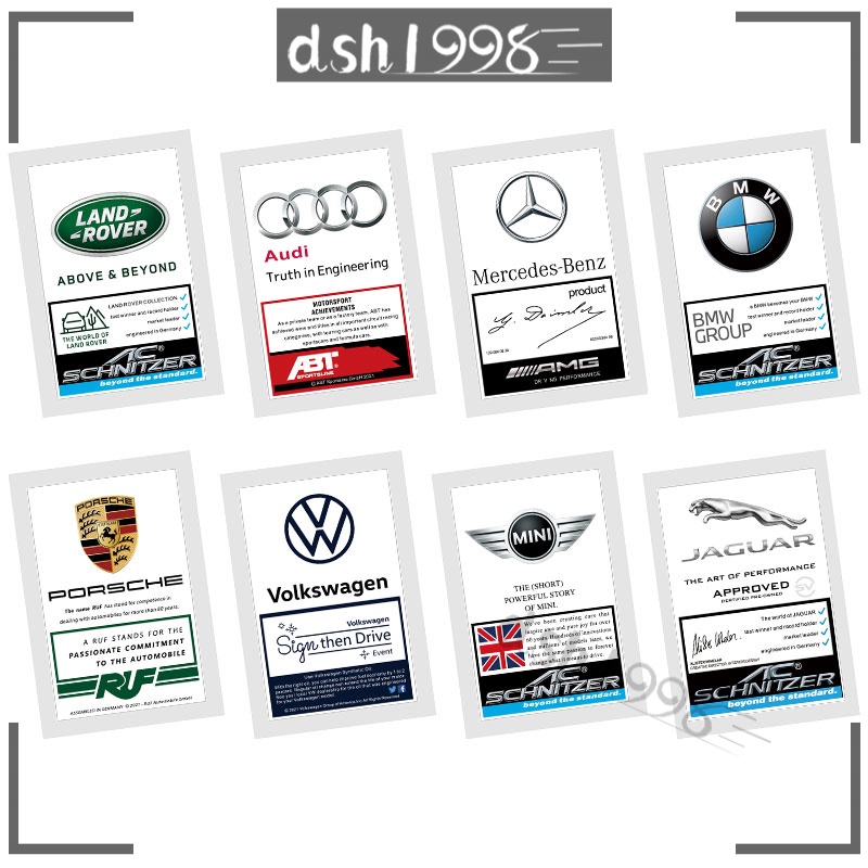 Miếng Dán Tĩnh Điện JDM Trang Trí Kính Chắn Gió Xe Hơi Porsche Tesla Honda Toyota Nissan BMW Mercedes benz Mazda