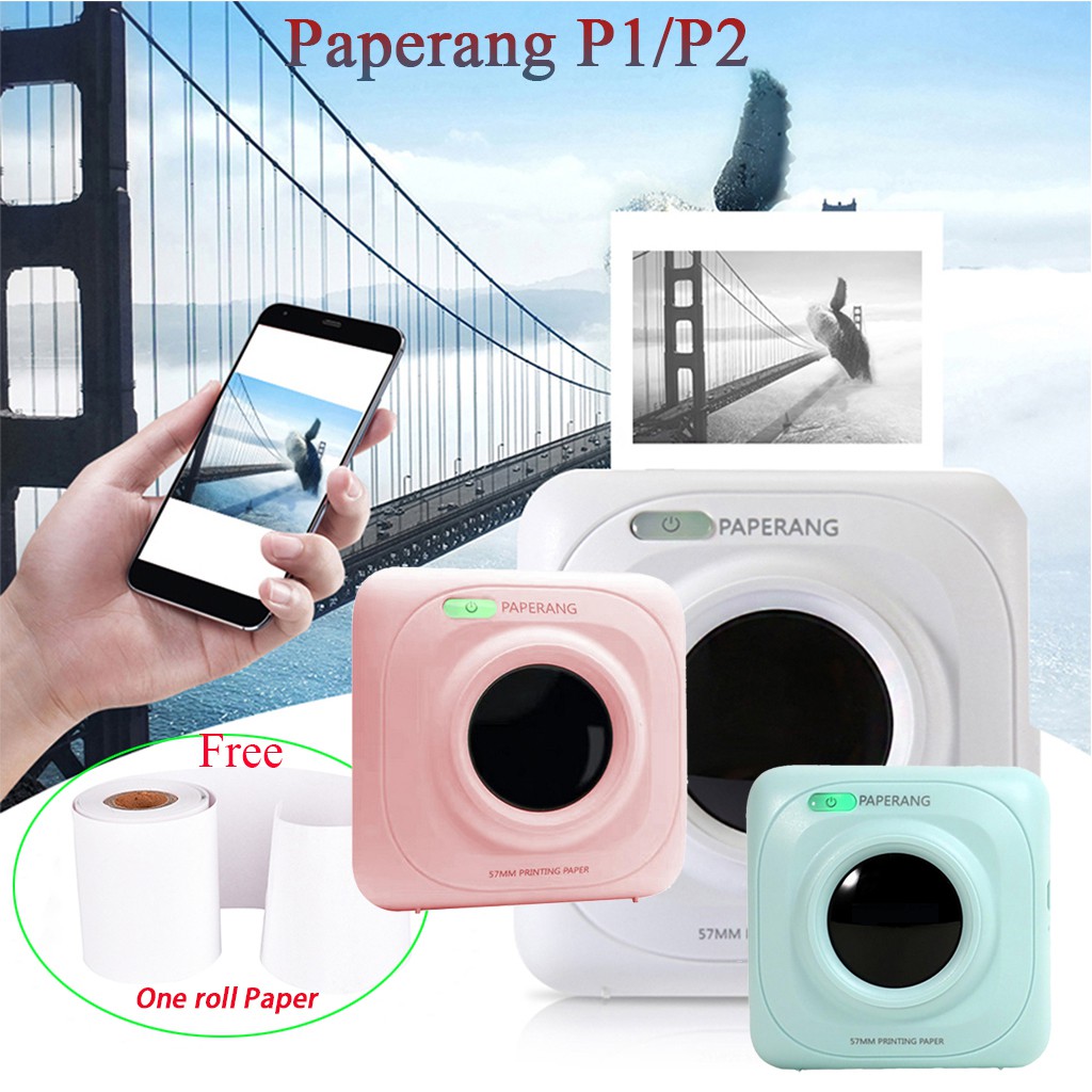 Máy In Giấy Ghi Chú Không Dây Kèm Phụ Kiện Paperang P1 P2