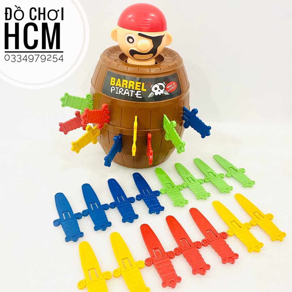 Đồ chơi trẻ em đâm hải tặc kèm 16 và 24 kiếm size lớn, đồ chơi kiếm đâm hải tặc vui nhộn cho cả gia đình