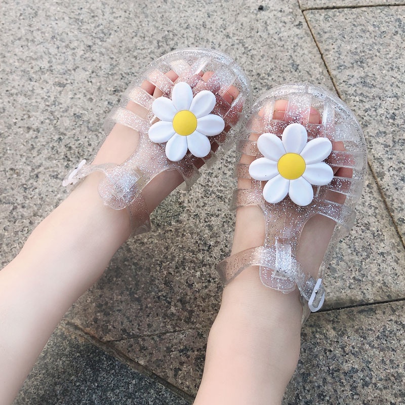 Dép sandal nhựa dẻo cho bé hình bông hoa từ 2-10 tuổi