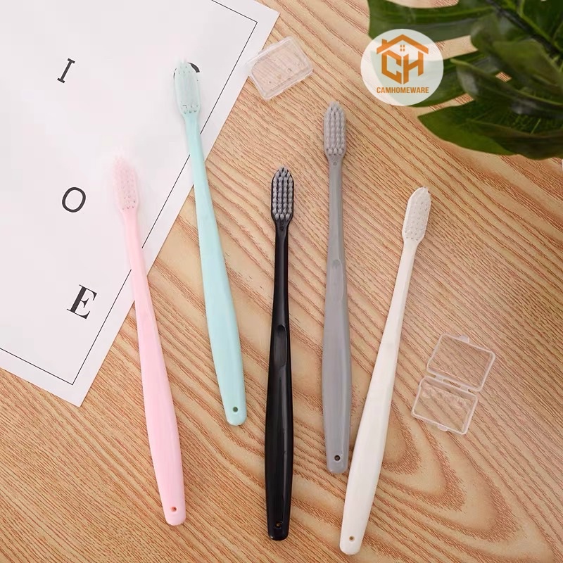 Set 10 Bàn Chải Đánh Răng Mềm Màu Pastel Nhỏ Gọn Phong Cách Hàn Quốc Cam Homeware