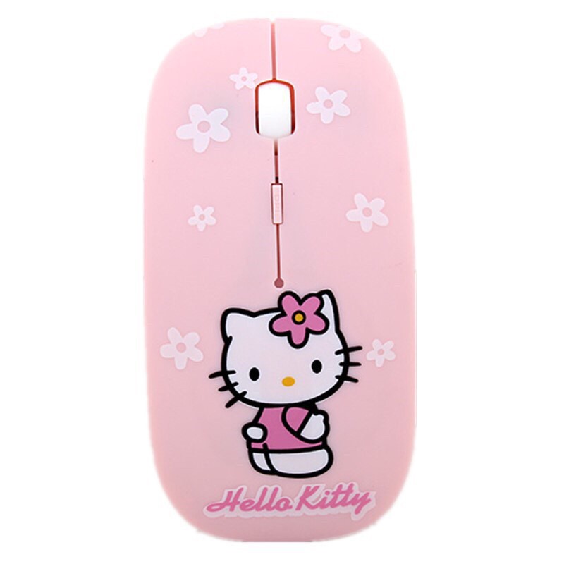 Chuột Không Dây Hình Hello Kitty Dễ Thương 2.4g