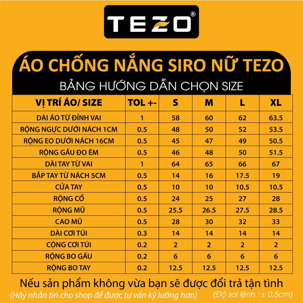 Áo chống nắng nữ thun Siro cao cấp Tezo thoáng khí thấm hút mồ hôi chống tia cực tím vượt trội 2204ACNB04