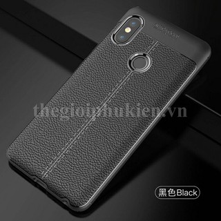 Ốp lưng Xiaomi Redmi Note 5 Pro silicon giả da, chống sốc Auto Focus
