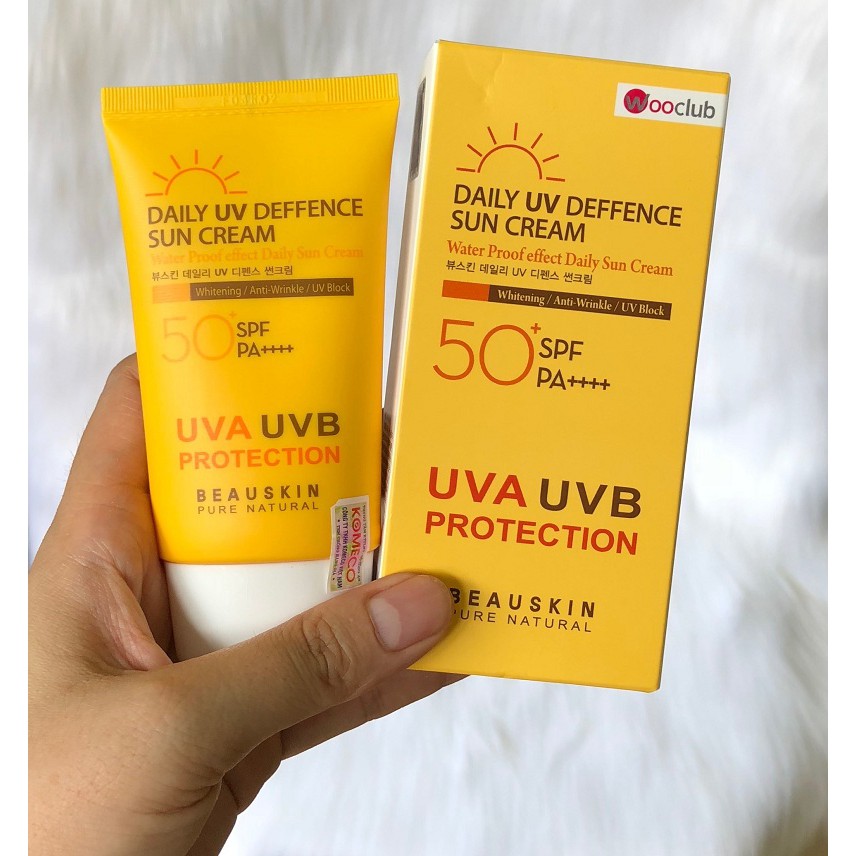 MẪU MỚI - Kem Chống Nắng Lên Tông, Dưỡng Trắng Da Beauskin Daily UV Deffence Sun Cream SPF 50 PA+++ Hàn quốc 50ml