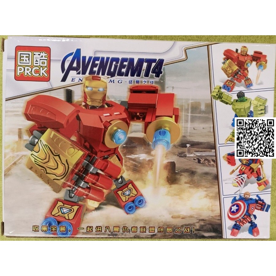 Bộ 4 nhân vật Lego Avenger điều khiển siêu Robot 428