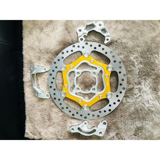 Đĩa bb over khoen inox 304 267mm kèm pát cnc heo zin theo xe