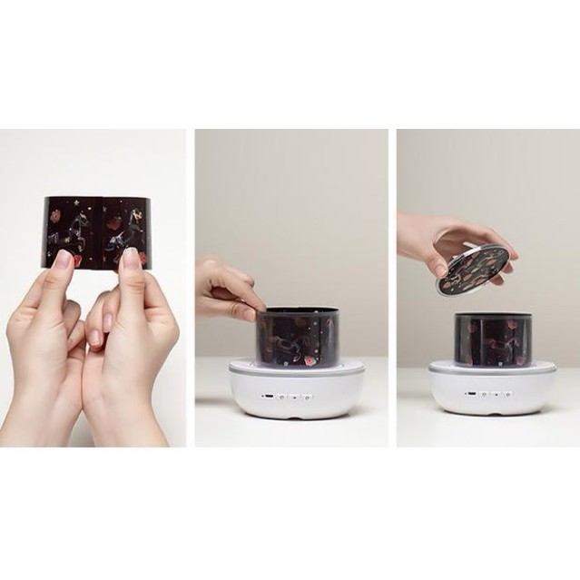 Đèn ngủ chiếu ánh sao thông minh Đèn ngủ chiếu sao vũ trụ đại dương sinh nhật cổ tích xoay tự động