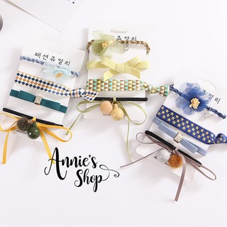 SH006 Set cột tóc Handmade Pompom 4 cái tone Pastel