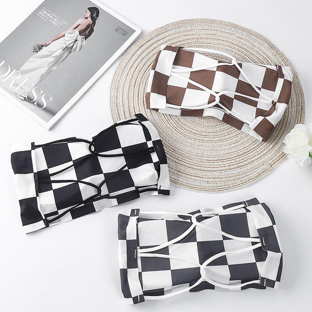 OCEANMAP Áo Lót Lụa Quấn Ngực Tàng Hình Hở Lưng Đơn Giản Thời Trang Cho Nữ