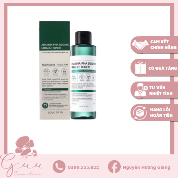 Nước hoa hồng AHA-BHA-PHA Some By Mi 30 Days Miracle Toner - Guu