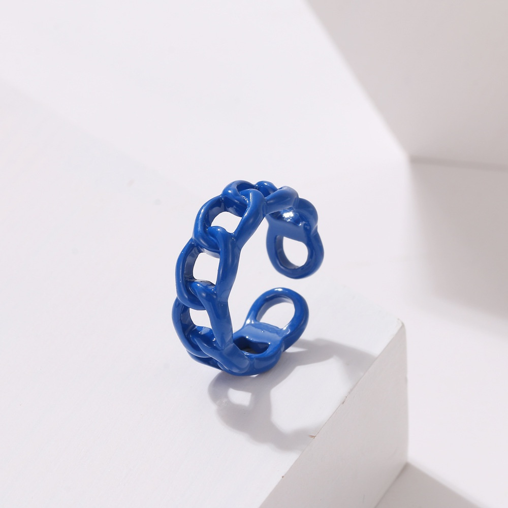 Korean Fashion Acrylic Buckle Resin Ring Fresh and Cute Girl Index Finger Ring Clay Ring Gift