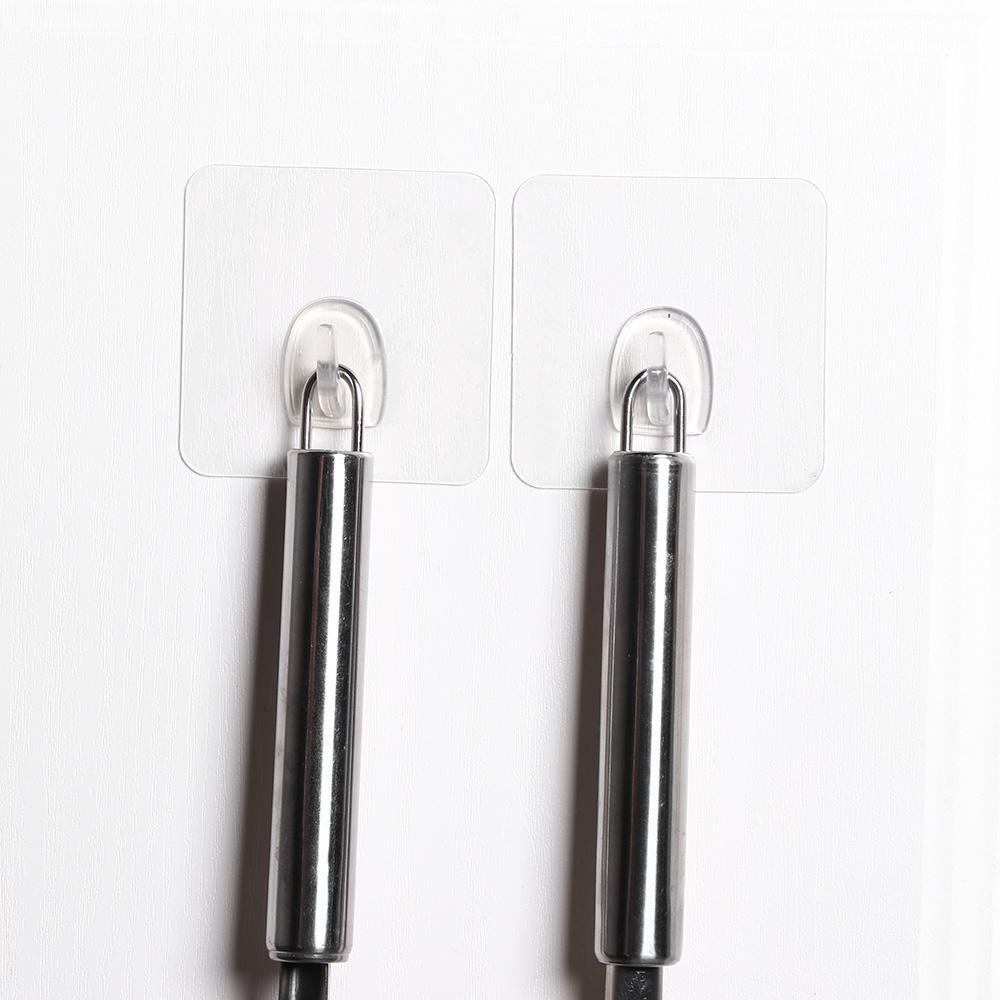 Set 1 / 6 Móc Treo Đồ Dán Tường Trong Suốt Tiện Dụng