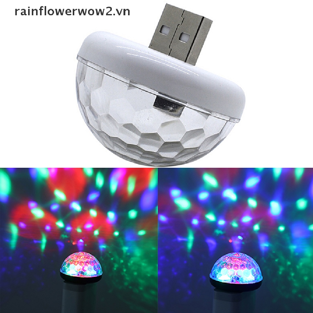 1 Đèn LED RGB mini USB Nhiều Màu Sắc Trang Trí Nội Thất Xe Hơi