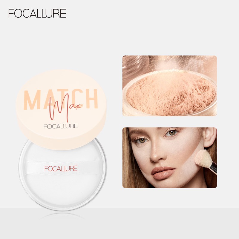 Phấn Phủ Nhẹ FOCALLURE 10g Trang Điểm Mờ Giúp Kiềm Dầu Tối Đa
