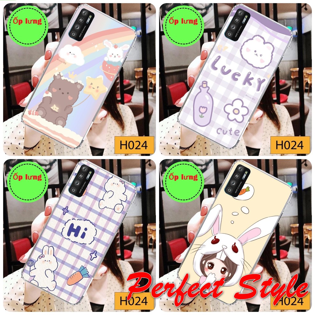 Ốp lưng Silicon in UV Thỏ cute Xiaomi note 5 6 note 7 8 redmi 6 pro mi 8 se mi 8 lite Poco f1 4x redmi 5 plus Note 3 pro