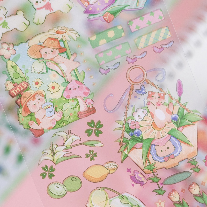 Miếng Dán Trang Trí Họa Tiết Mèo Hoạt Hình Dễ Thương Gồm 4 Kiểu