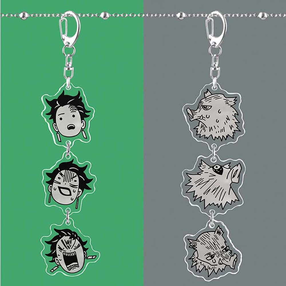 Móc khóa có họa tiết Demon Slayer anime Kimetsu No Yaiba Hashibira Inosuke